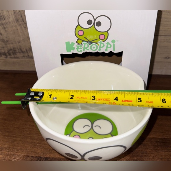 Keroppi Ramen Bowl with Chopsticks - NEW - Picture 11 of 14